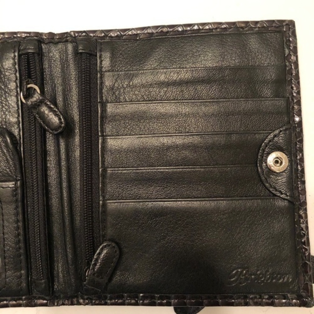 Brighton python snakeskin embossed leather wallet - Picture 5 of 6